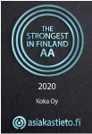 Suomen vahvimmat 2020 sertifikaatti